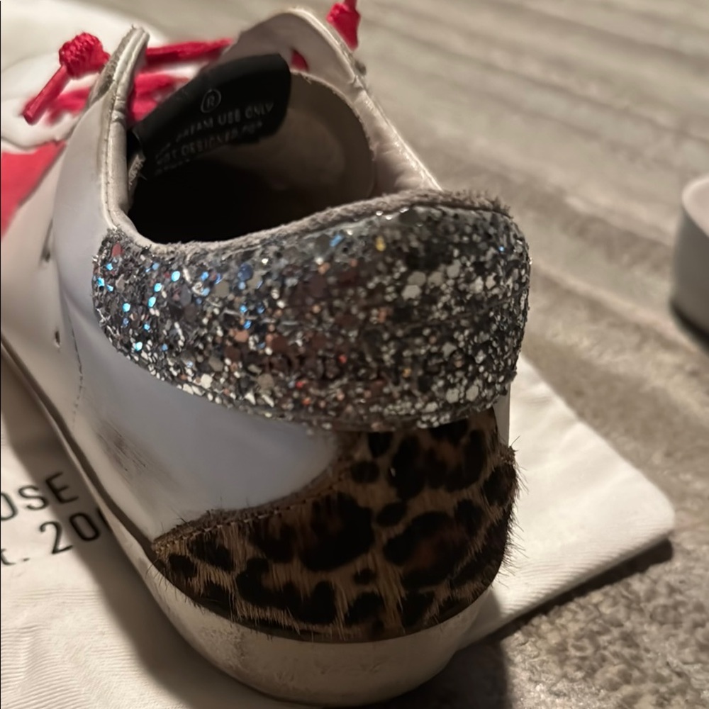 Golden Goose Women's White and Pink Sneakers - Picture 7 of 8